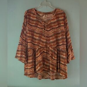COPY - Cato ladies fall colored striped top size 3X